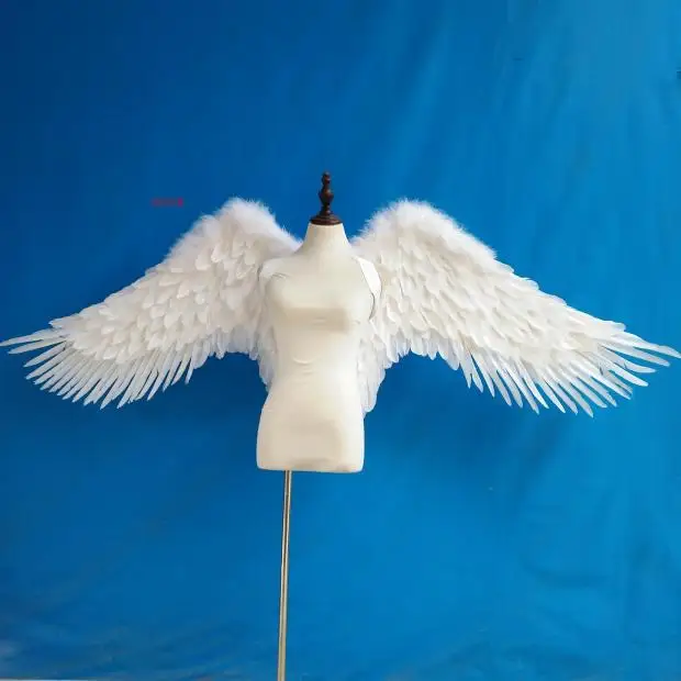 ショーショーや結婚式の写真撮影のための美しい白い羽の天使の羽,コスプレアクセサリー