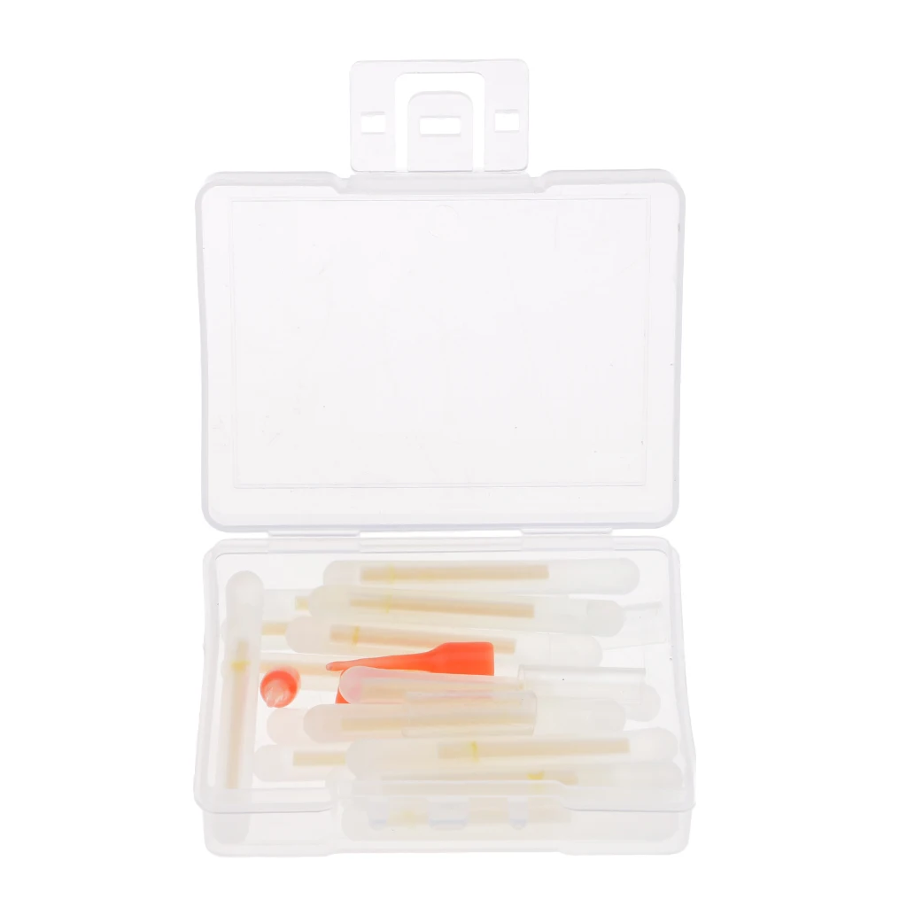 15pcs Portable Luminous Clip on Rod Tip Night Fishing Glow Light Stick Bite Indicator Night Light Alert with Box