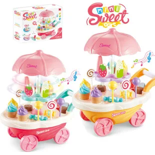 Children Model Kitchen Tableware Set Cosmetics Supermarket Tool Doctor Play House Toys Travel Lugguge