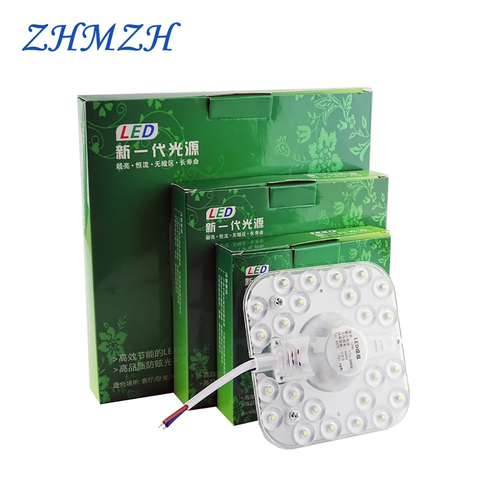 10Pcs/Lot 220V LED Module White 12w18w 24w 36w Replacement Light Source Square Modules Lamp Panel for Ceiling Lights