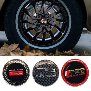 

62MM Wheel Caps Rim Cover For Toyota TRD Logo CHR Camry Prado Yaris prius Hilux Rav4 Avensis Auris Corolla Hub Cap Accessories