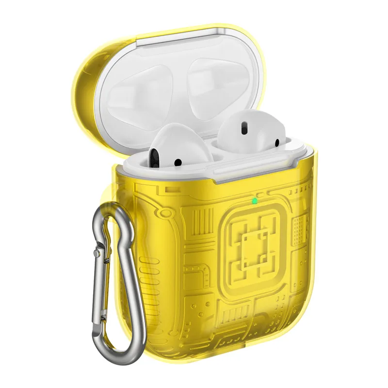 

Heavy Duty Shockproof Earphone Case for Airpods 1 2 Cases Cover Armor Full Protective Case for Air pods Case Box+Carabiner hook