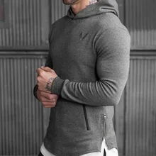 Muscle Brother осенний и зимний Спортивный Повседневный фитнес с капюшоном мужской пуловер с длинным рукавом свитер