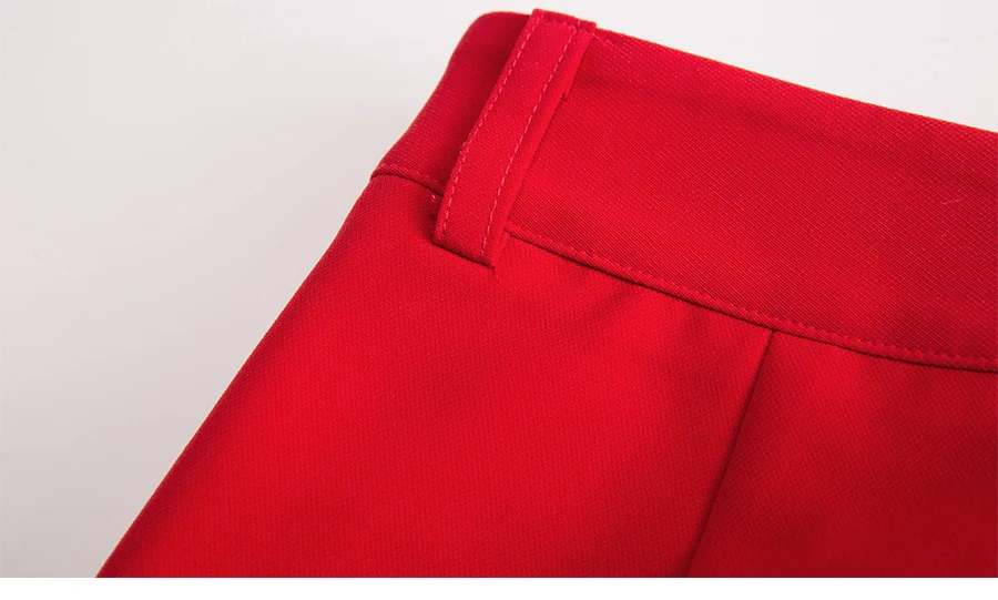 Женский офисный брючный костюм высокого качества OL Блейзер пиджак с длиной до лодыжки брюки красный комплект из двух предметов костюм