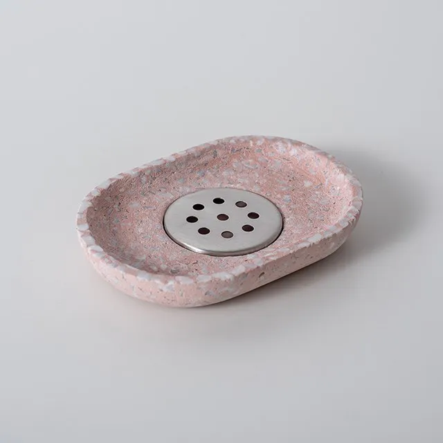 Terrazzo мыльница овальная мыльница сливная креативная Ручная стирка Мыло для лица гигиенические мыльницы