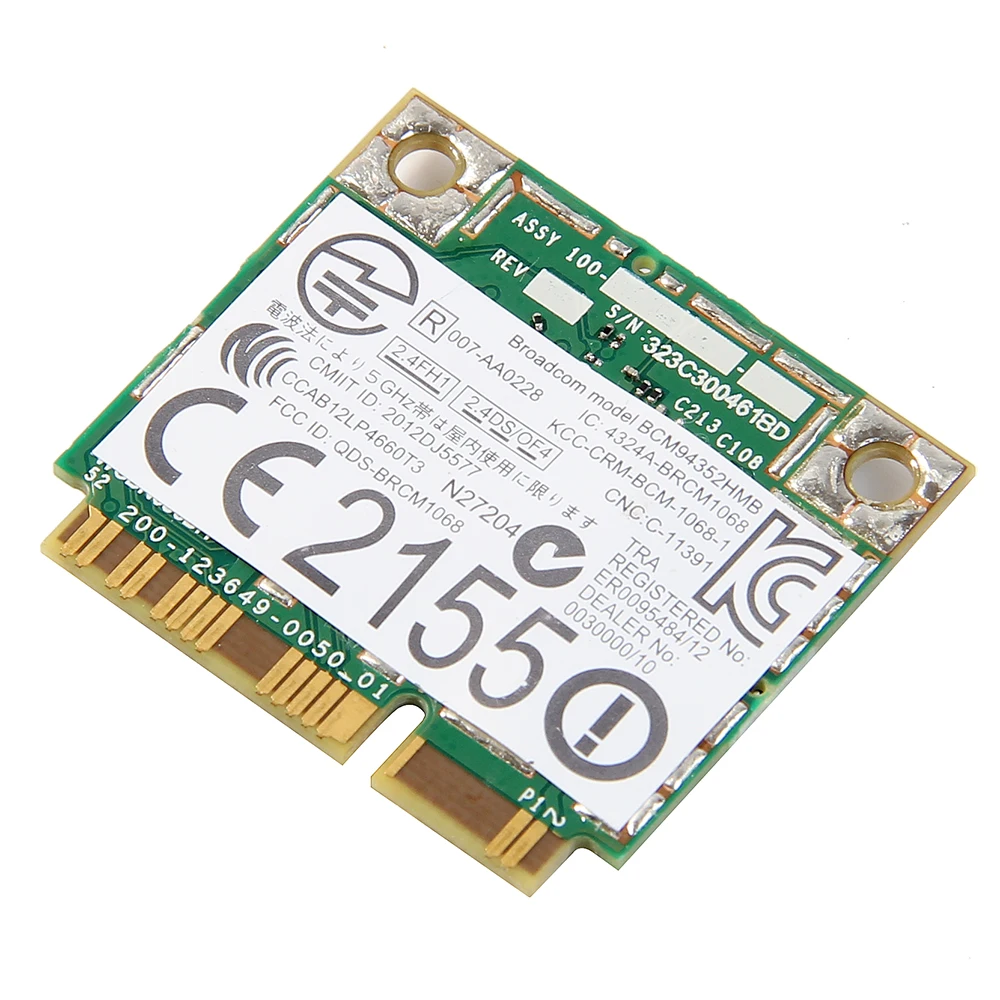 Двухдиапазонный беспроводной AC для BCM94352HMB 867 Мбит/с WLAN + Bluetooth BT 4 0 половина мини PCI E