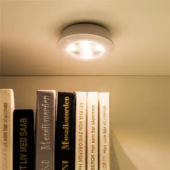 

3pcs Night Light LED Remote Control Pat Light Sticky Wall Energy Saving Children Kids Living Room Cabinet Bedroom Night Lights