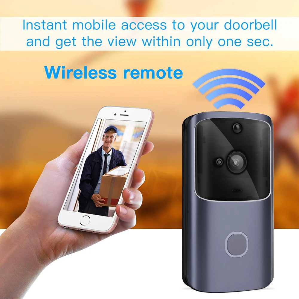 Onvian wifi дверной звонок с камерой, умный видеодомофон, дверной звонок, Водонепроницаемая беспроводная домашняя камера, охранная сигнализация, ПИР, ночное видение