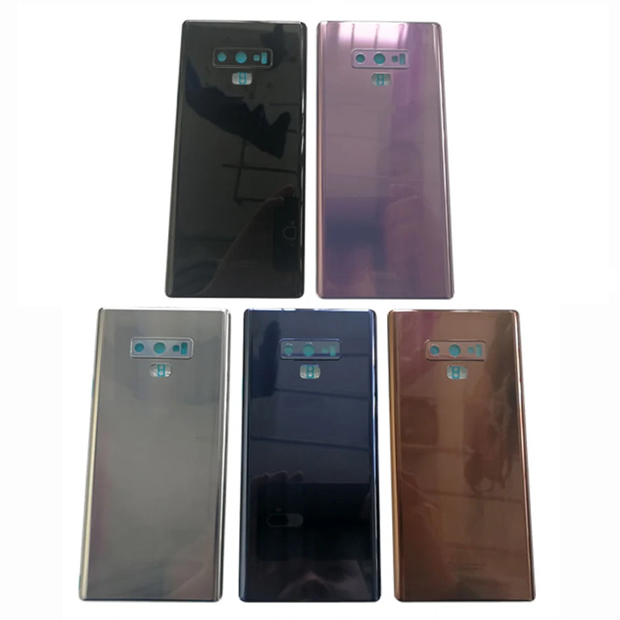 Для samsung Galaxy Note9 Note 9 N960 N960F N960P SM-N960F задняя крышка батарейного отсека Стеклянная Дверь Корпус+ задняя камера стеклянная рамка объектива
