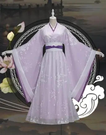 Costume Uwowo ТВ серия Mo Dao Zu Shi The Untamed Jiang Yanli Косплей Костюм древняя Дамская одежда с аксессуарами - Цвет: Costume