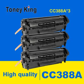 

Toney King 3 PCS Toner Cartridge CC388A 88A 388A for HP LaserJet P1007 P1008 P1106 P1108 Pro M1136 M1213n M1216nf Printer
