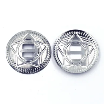 

Silver Tone 39mm Round Metal Buckles Five-ponit Star Pentacle Pattern DIY Clothes Handbag Shoes Belt Accessories