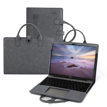 

Case For Huawei Honor MagicBook 14 inch Laptop Case PU Leather Protable Notebook Handbag Folio Flip Stand Protective Cover Cases