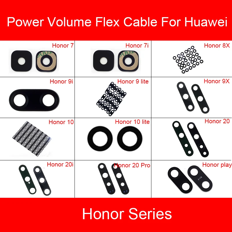 

Back Camera Glass Lens For Huawei Honor 6 6c 7 7i 8x 9 9n 9i 9x 10 20 20i Pro Plus Lite 10lite Play Rear Camera Lens Cover