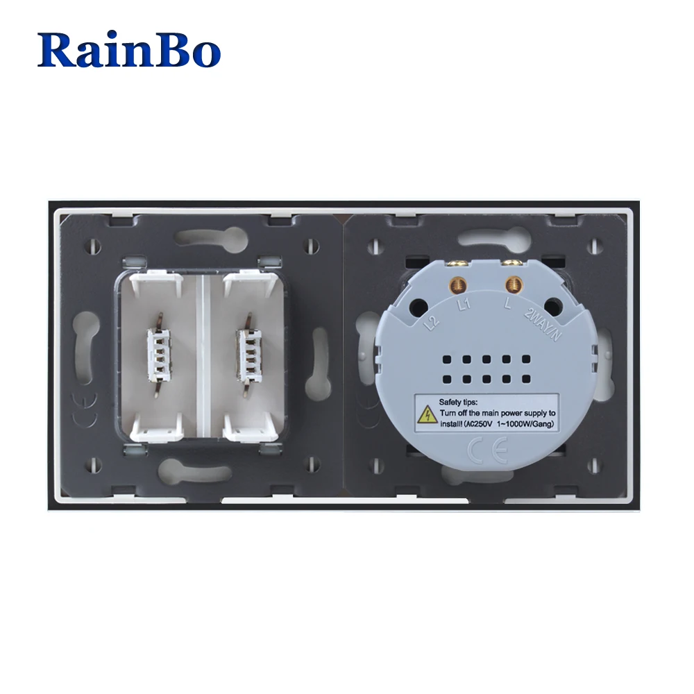 RainBo сенсорный экран управления закаленное стекло панель настенный светильник