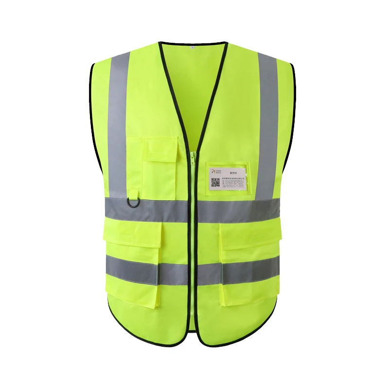 UK Mens Safety Workwear Outdoor High Visibility Zipper Jacket Coat Vest Tops 