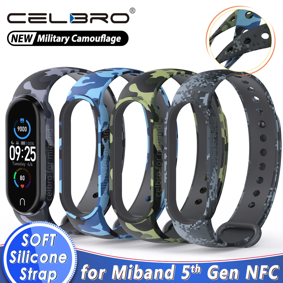 Браслет Camoflage для Xiaomi Mi Band 5 4 NFC ремешок смарт часов M5|Смарт-аксессуары| |