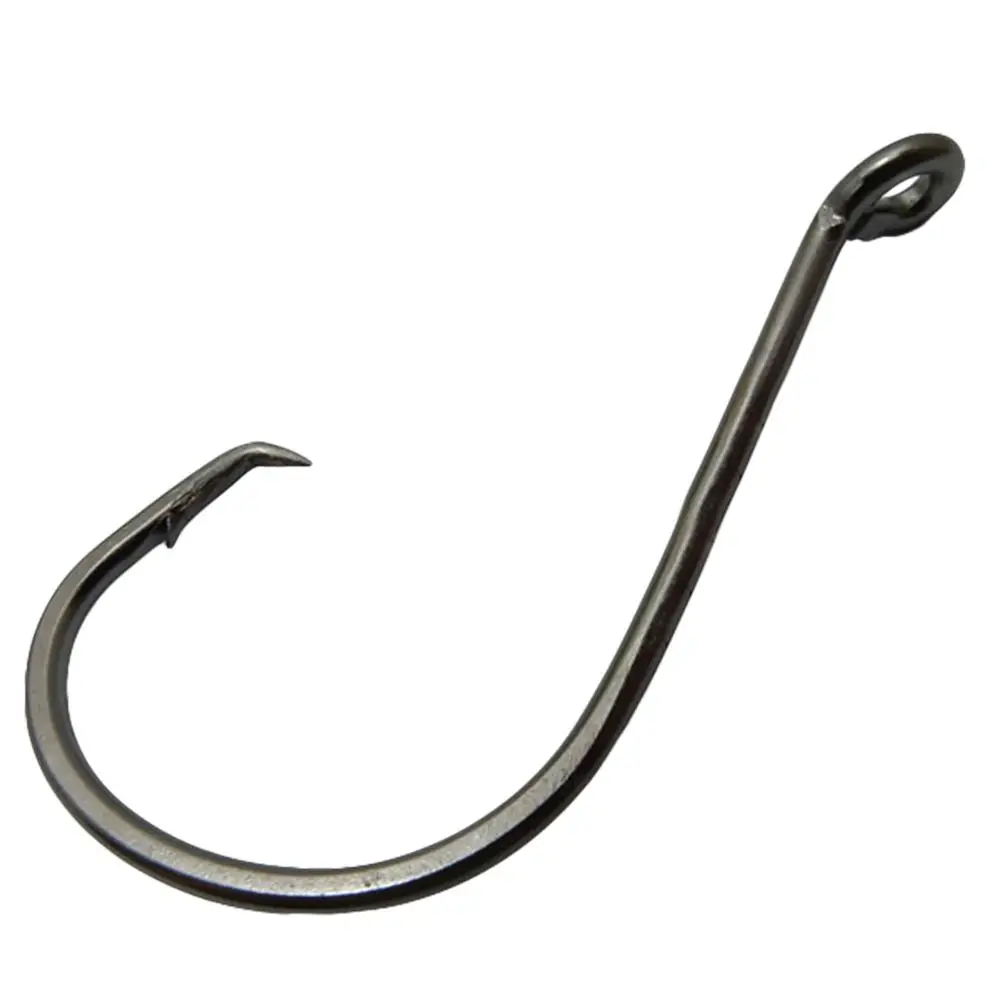 FreeFisher 100 шт./лот рыболовные крючки черные из высокоуглеродистой стали с офсетным