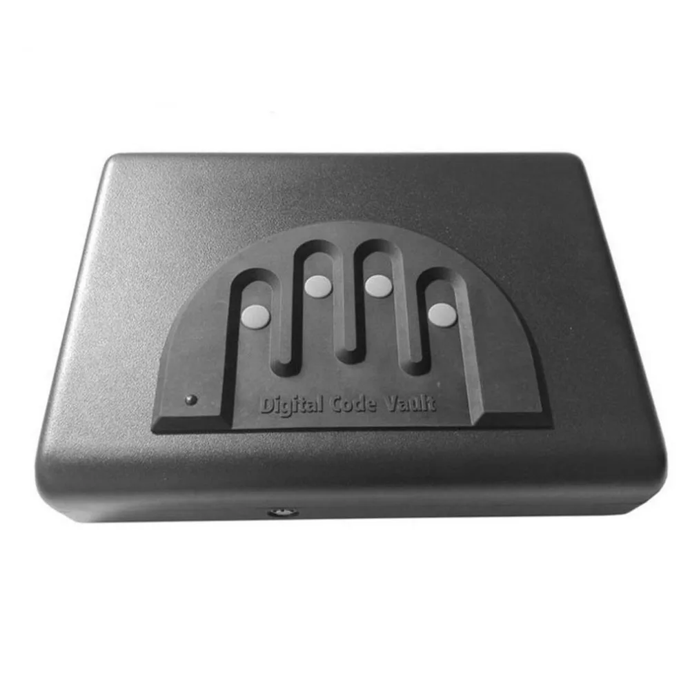 

OS500C Portable Safe Pistol Box Digital Password & Spare Key Lock 2-in-1 Safety Box Valuables Jewelry Storage Case