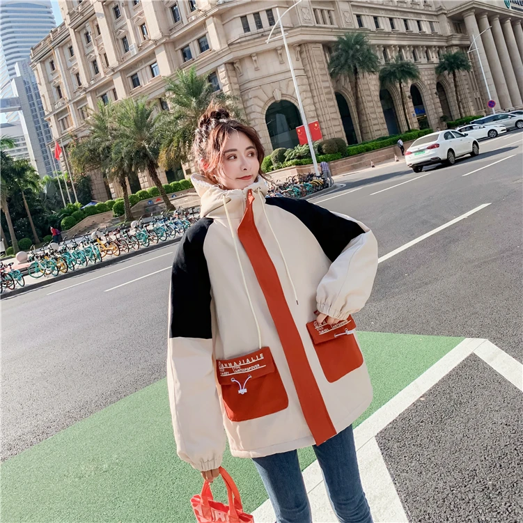 [EWQ] Autumn New Hooded Thick Down Parka Plus Size Thick Warm Winter Overcoat 3 Color Lamb Fur Cotton-padded Coat QL450