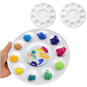 

1pc Plastic Palette Art Paint Plastic Drawing Tray Color Palette for Oil Watercolour White Painting Pallet Painting Tool