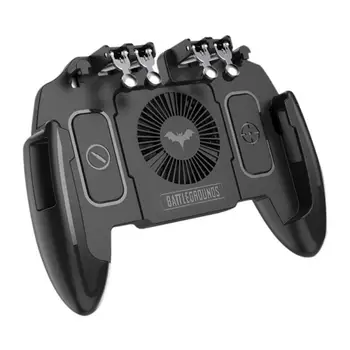 

M11 Six 6 Finger Operating Gamepad PUBG Mobile Joystick Controller Turnover Button Gamepad With Cooling Fan for PUBG iOS Android