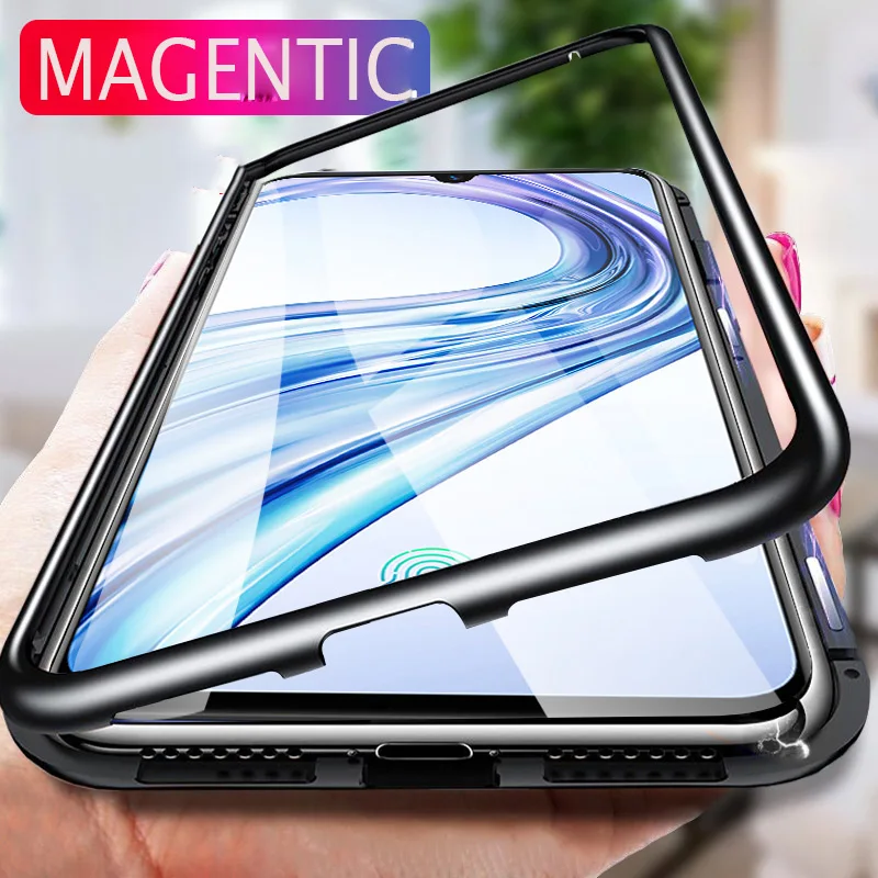 Роскошные 360 металлический магнитный чехол для samsung Galaxy A50 A10 A20 A30 A40 A60 A70 Крышка M10