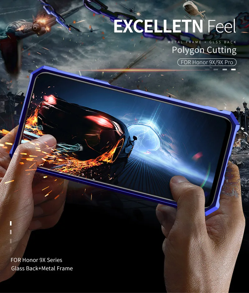 Роскошный Магнитный бампер, чехол для huawei Honor 9X Pro, рамка для телефона, металлическая броня, стекло, задняя крышка, huawei Honor 9X Pro, чехол на