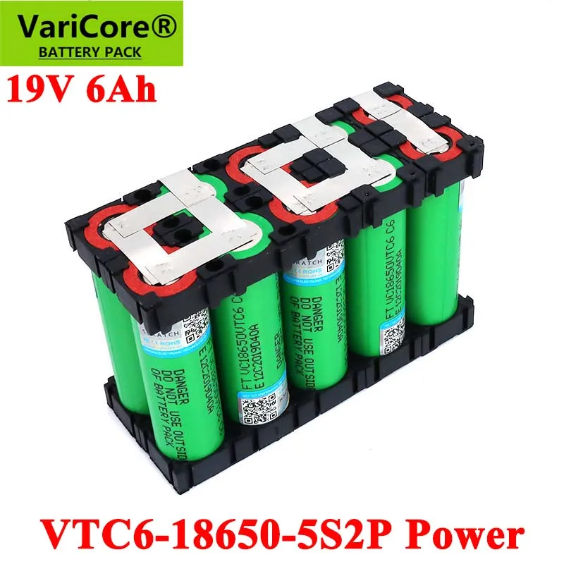 19V 5S2P 18650 VTC6 6000mAh High power 20 amps 21V for Screwdriver batteries weld Bracket battery pack