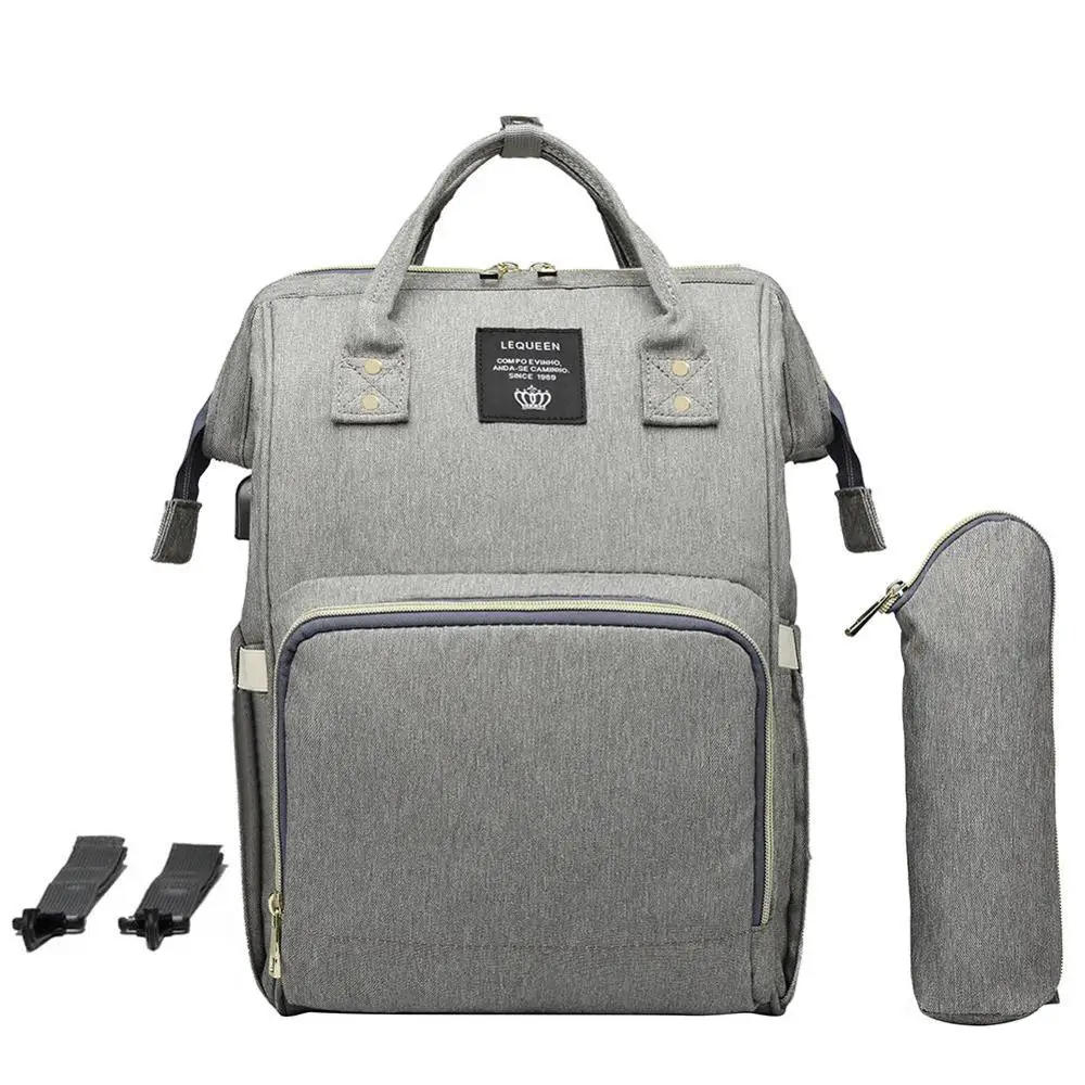 LEQUEEN Mummy bag USB Diaper Bag Baby Care Large Capacity Mom Backpack Mummy Maternity Wet Bag Waterproof Baby Pregnant Bag LEQUEEN Mummy bag USB Diaper Bag Baby Care Large Capacity Mom Backpack Mummy Maternity Wet Bag Waterproof Baby Pregnant Bag