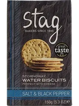 

Stag Stornoway Water Biscuits with Salt & Black Pepper (150g)