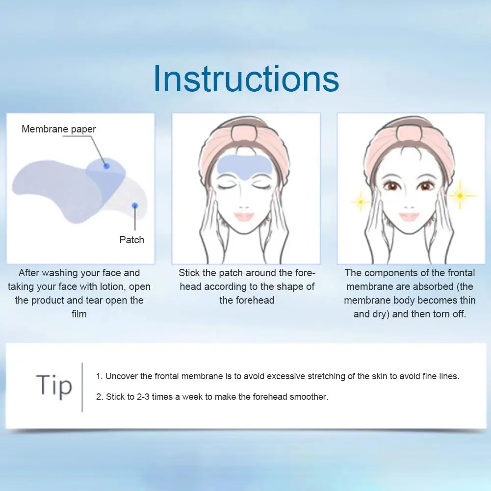 10 шт. против морщин на лбу и лицевой пластырь морщины гладкие твердые полоски для