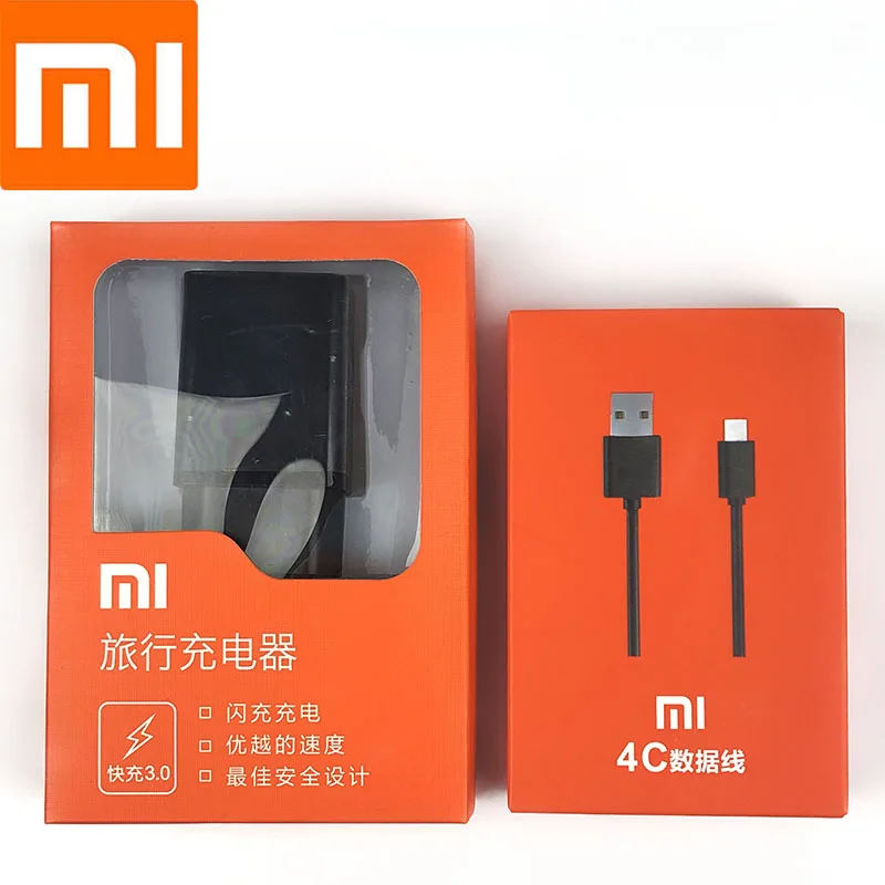 Оригинальное быстрое зарядное устройство Xiaomi QC 3 0 с USB кабелем для Mi 8 9 10 lite SE 9T Mix Max