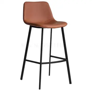 

Bar Chair, Nordic Leather Bar Chair, Household High Stool, Modern Simple Bar Chair, Bar Chair, Coffee Bar Chair