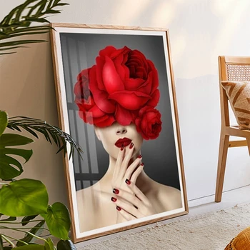 

AZQSD Modern Paint By Number Floral Woman Abstract Coloring Canvas Oil Painting Figure Art Picture Home Decor DIY 40x60cm