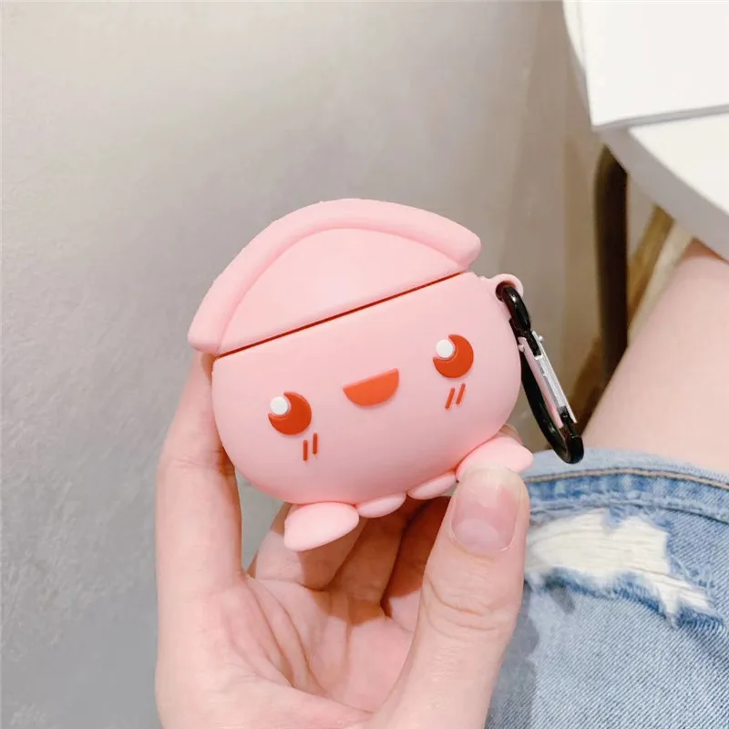 Kawaii розовый чехол для наушников Apple Airpods 12 силиконовые аксессуары Защитная крышка