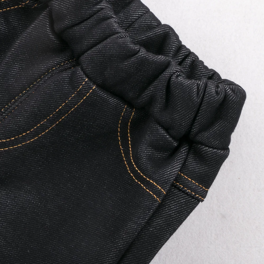 

Childrenswear Spring And Autumn Boys' Casual Pants Korean-style Baby Fine Wool Imitation Jeans Children Solid Color Trousers