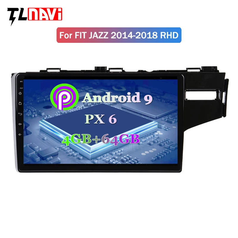 Sale PX6 4G+64G Car GPS Navigation For RHD Honda fit 2014-2018 right handed drive Support Stereo Audio Radio Video Bluetooth 1