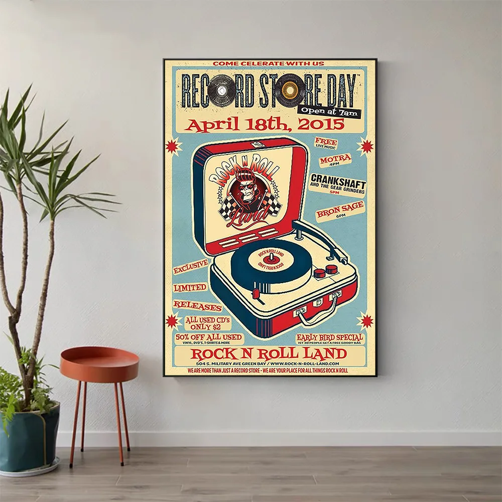 

W532 Silk Fabric Poster Wall Art Decor ROCK N ROLL LAND Classic Movie Trend Fashion Decoration Bright Gift