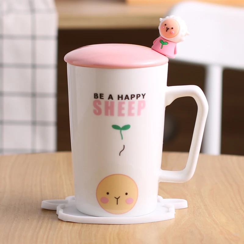 Чашка для воды, кофейные чашки, 1 шт., новинка, чашка, персональная, молоко, сок, лимон, кружка, кофе, чай, 350 мл, Мультяшные животные, дизайн, котенок, обезьяна, собака - Цвет: Многоцветный