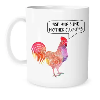 

Rise and Shine Mother Cluckers 11 Ounce Ceramic Coffee Tea Mug