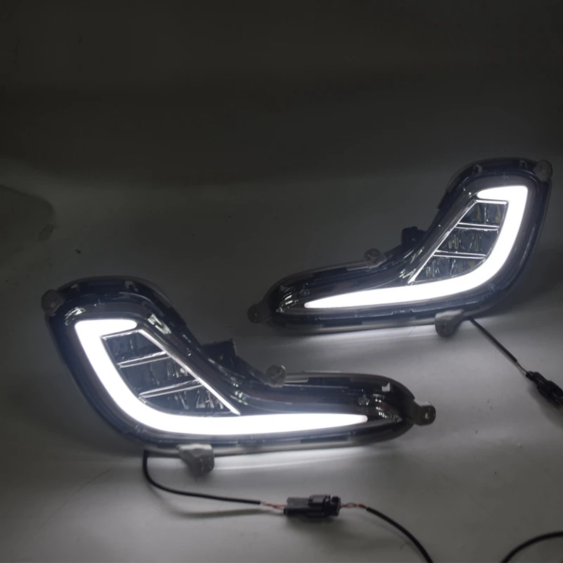 LED DRL Daytime Running Light Fog Lamp 12V Car Running Lights for Hyundai Accent Solaris 2012