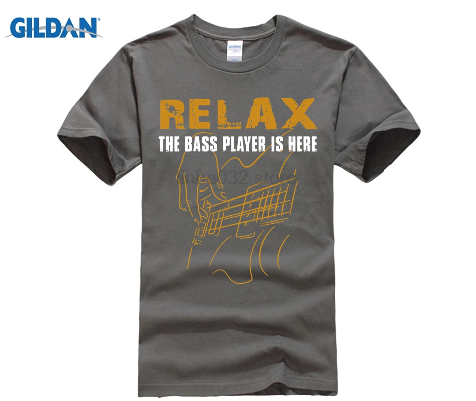 T-Shirts for Men Bass PlayerRelax The Player Is Here Acoustic Electric Guitars Music Man O Neck Short T Shirt | Мужская одежда
