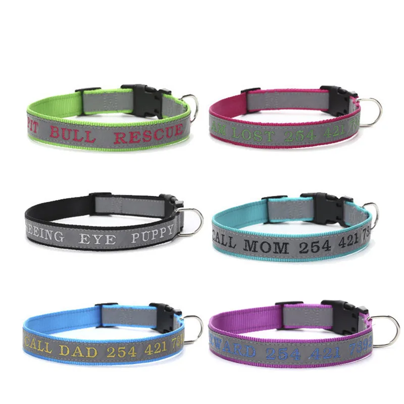 Personalised Pet Collars Reflective (1)