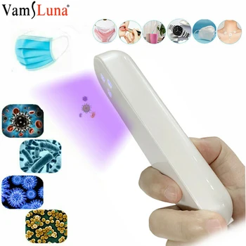 

Portable UV Sterilizer Lamp Pet Disinfection Light Phone Sanitizer Home Kill Mites GErms Sterilization Ultraviolet Lamps 254nm