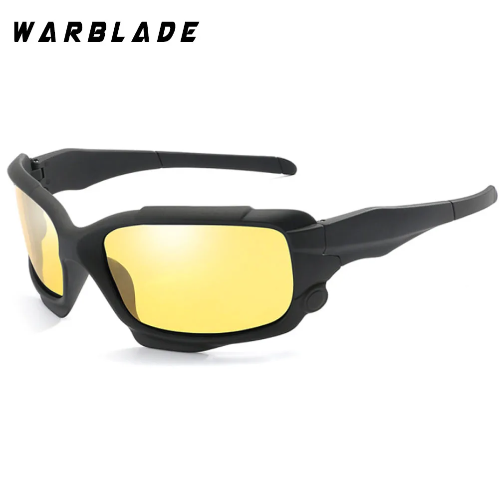 Модные солнцезащитные очки WarBLade для мужчин и женщин, поляризованные солнцезащитные очки для вождения, очки с зеркальным покрытием, черные очки, мужские солнцезащитные очки, классические - Цвет линз: night vision