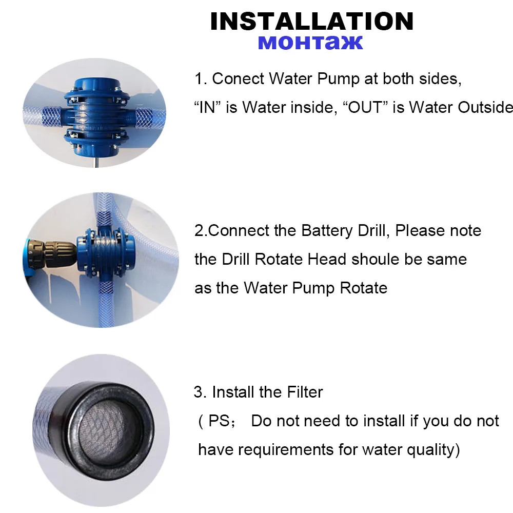 Mini Hand Electric Drill Water Pump Heavy Duty Household Small Pumping Dc Pumping Self-Priming Centrifugal Pump For Home Garden Outside