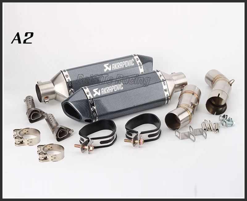 Выхлопная труба для мотоцикла Akrapovic, глушитель для мотоцикла, выхлоп для 848 EVO, выхлопная труба 1098 1198, Модифицированная выхлопная труба - Цвет: A2