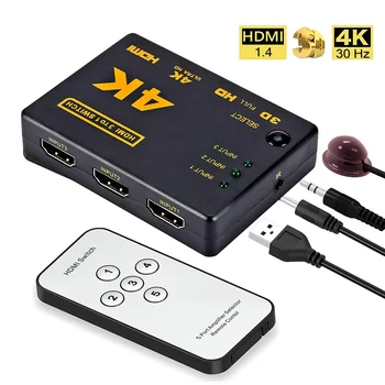

4K HD1080P HDMI Switcher 3 Port Hub HDMI Switch Selector Splitter for HDTV DVD TV BOX Z2 Xbox PS3 PS4 HDMI Splitter 4K HDMI