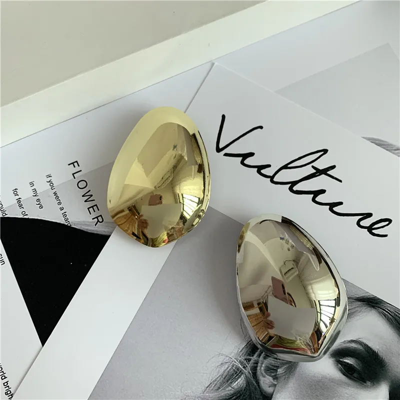 Hair Accessory FFLACELL Design Geometric Glossy Gold Silver Color Metal Eggshell Hairgrips Barrettes For Women Girls Party Hairwear